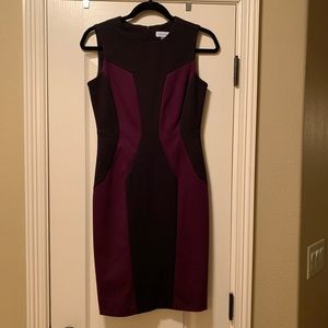 Calvin Klein dress plum and black color